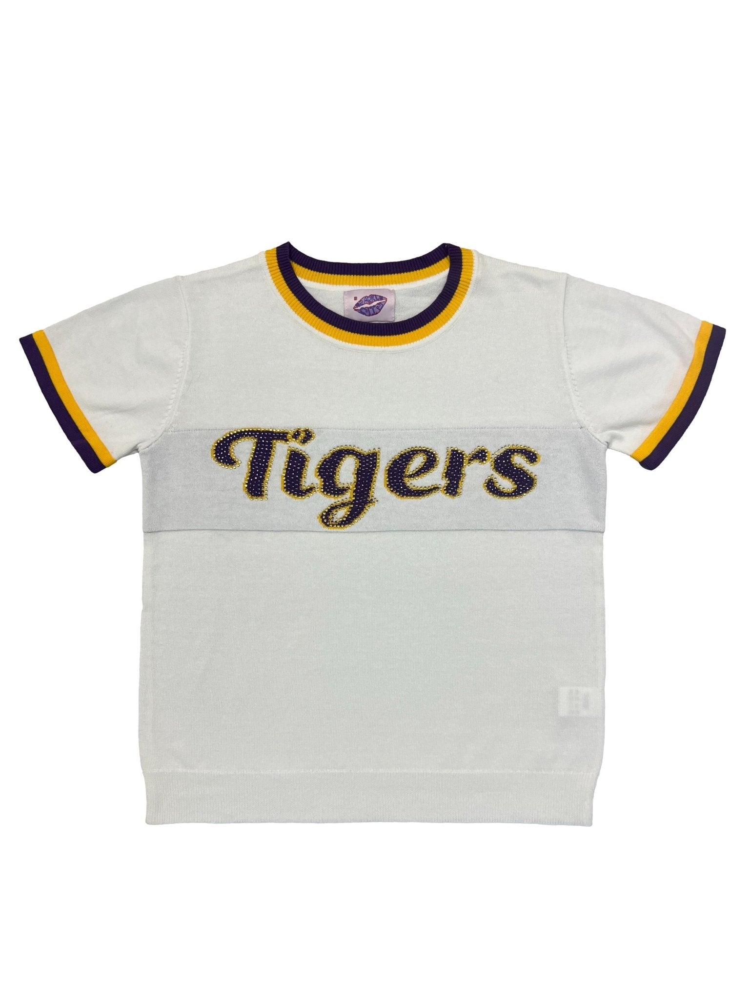 "TIGERS" Short Sleeve Sweater - Sparkle City Co