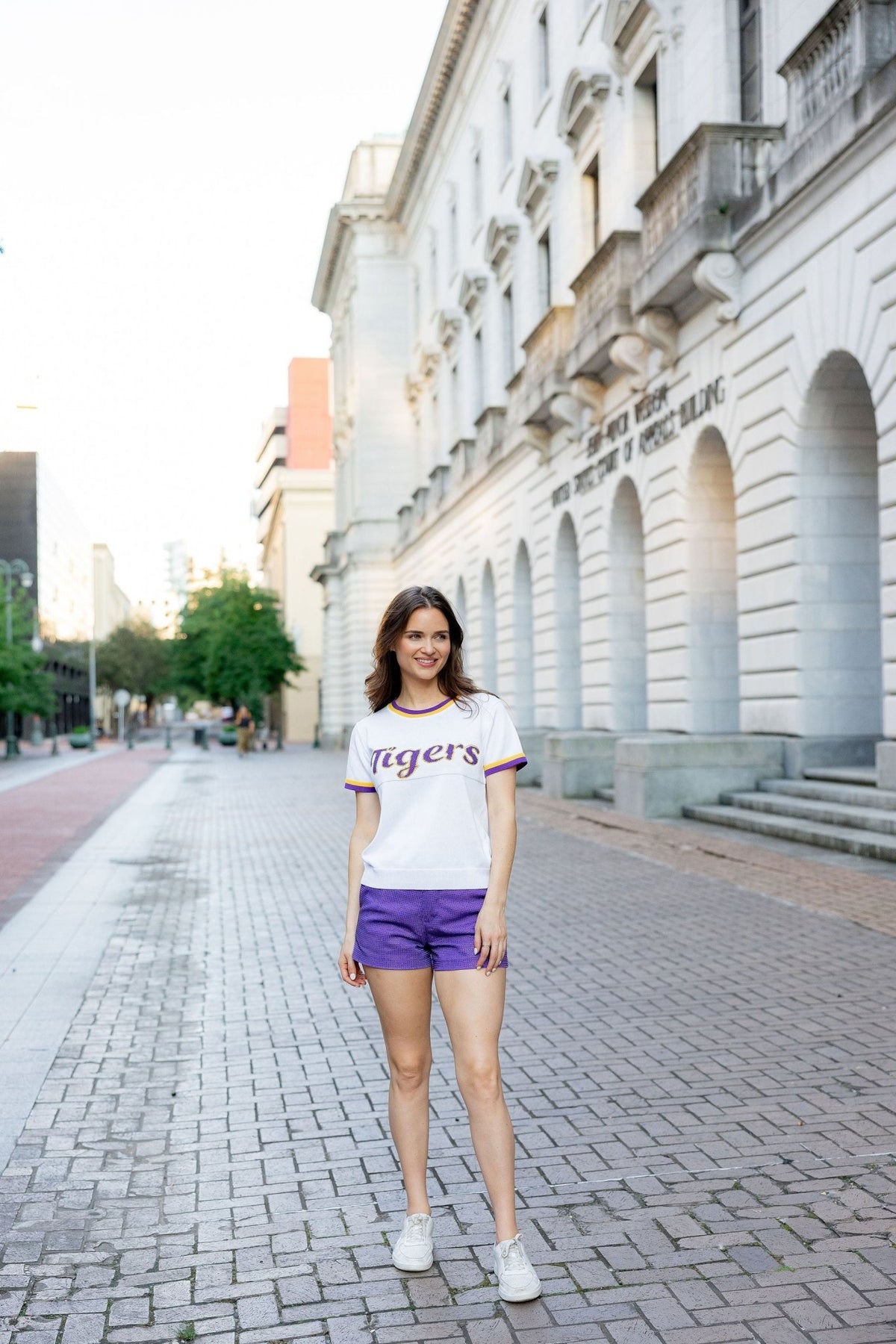 "TIGERS" Short Sleeve Sweater - Sparkle City Co