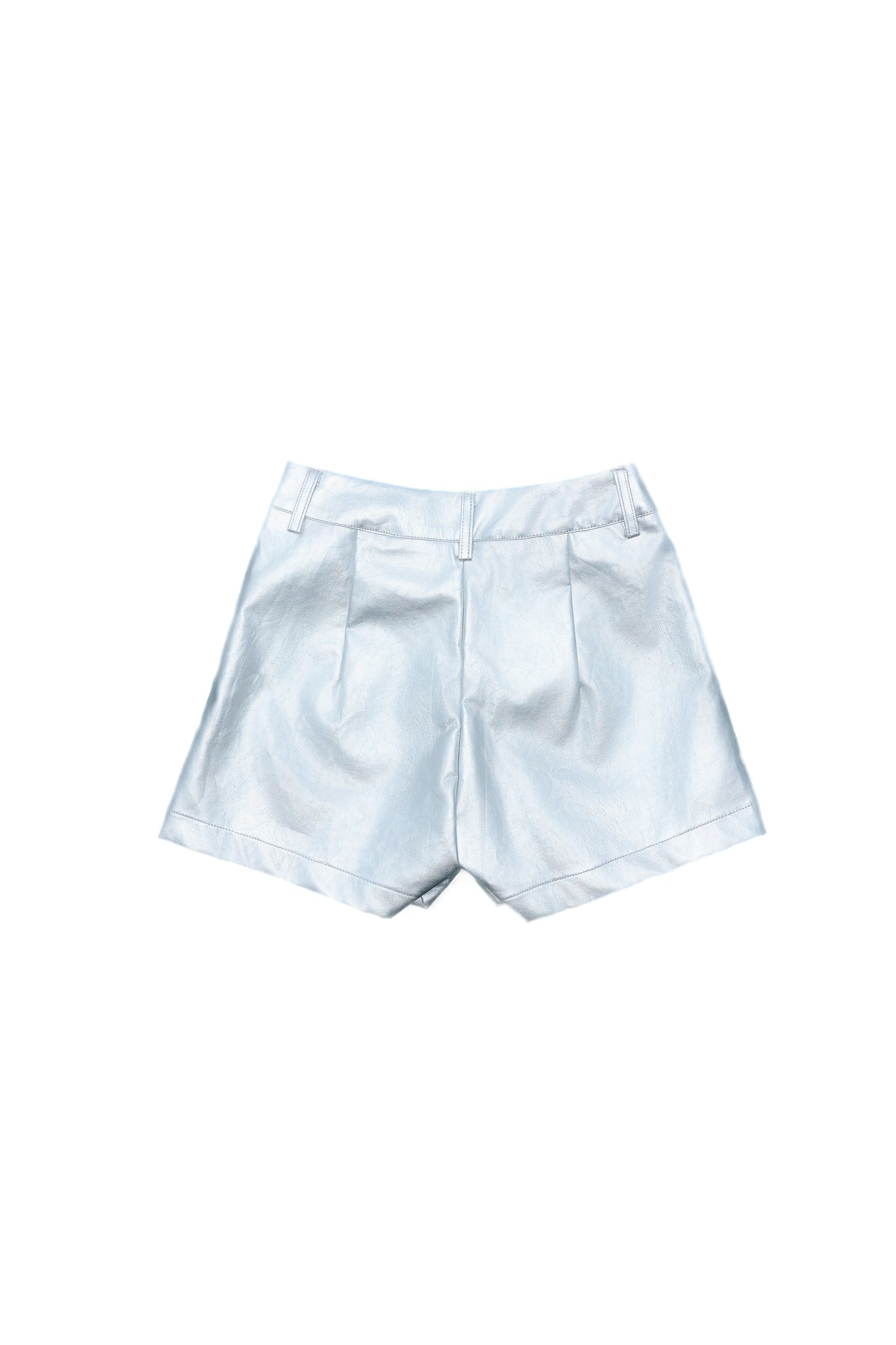 Vegan Leather Shorts | Silver - Sparkle City Co