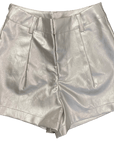 Vegan Leather Shorts | Silver - Sparkle City Co