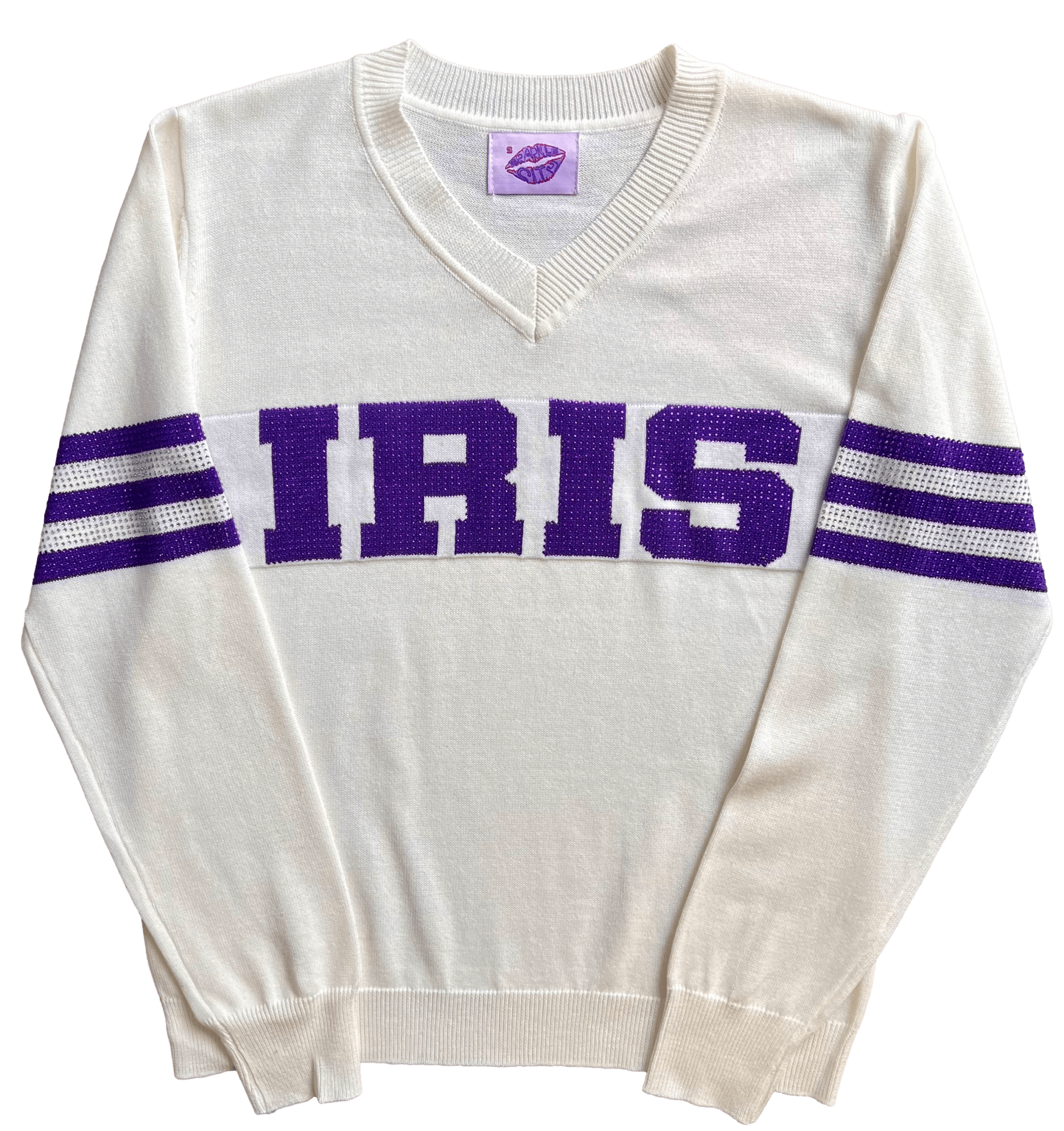 White Iris Jersey Sweater - Sparkle - Sparkle City Co