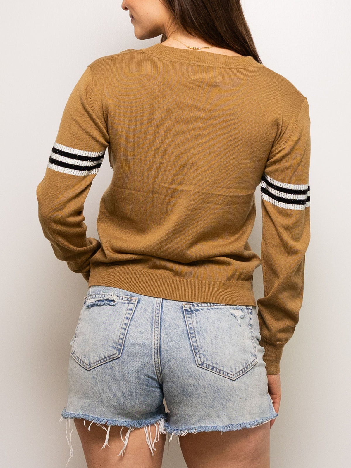 WHO DAT Camel Vintage Sweater - Sparkle City Co