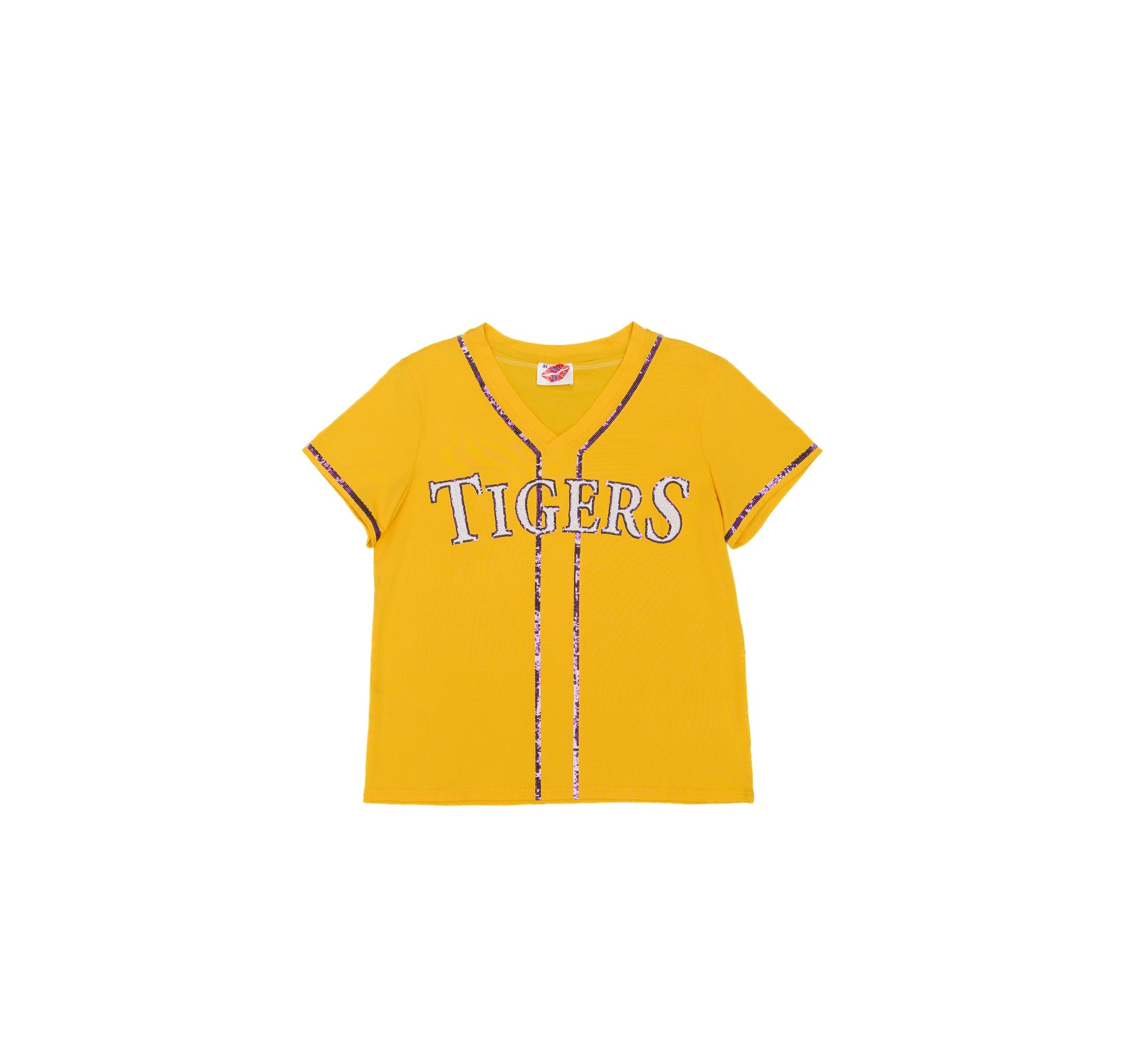 Yellow "Tigers" Slugger Tee - Sparkle City Co
