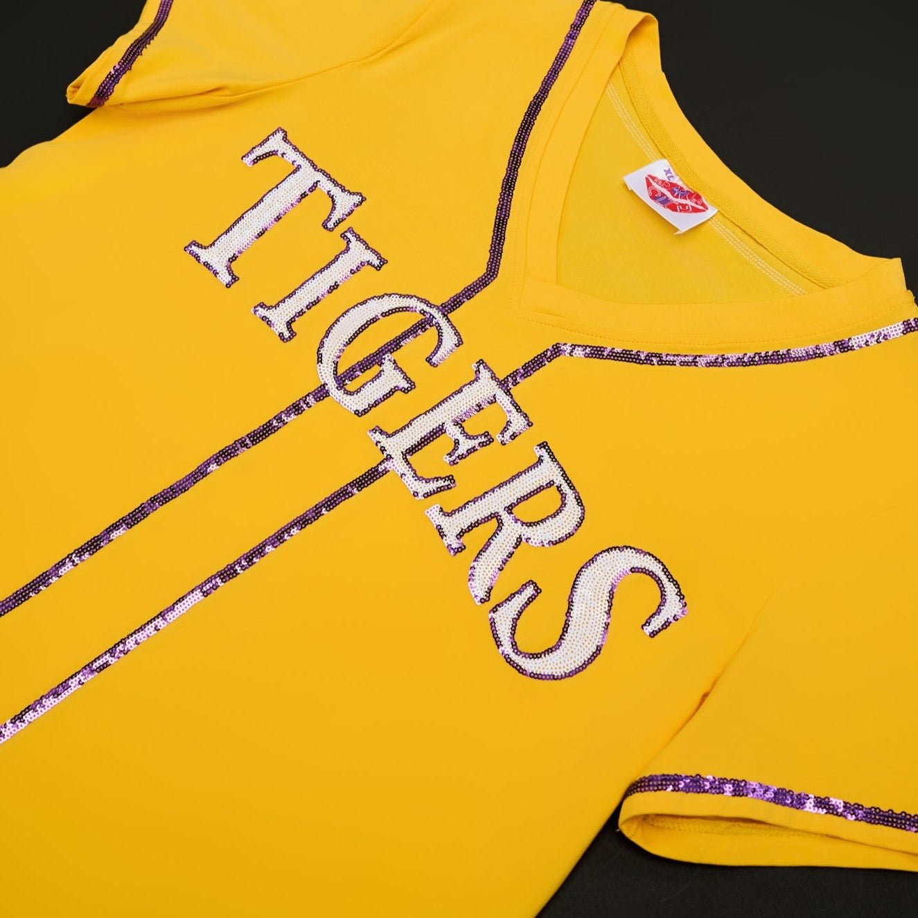Yellow "Tigers" Slugger Tee - Sparkle City Co