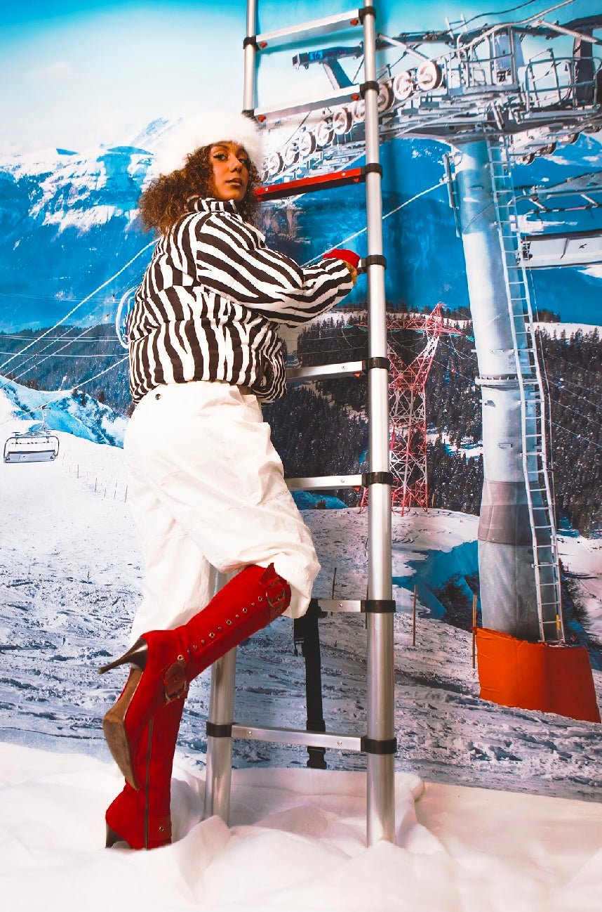 Zebra Cropped Puffer Jacket - Sparkle City Co