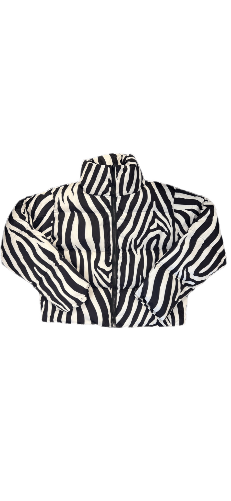 Zebra Puffer Jacket - Full Length - Sparkle City Co
