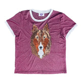Two Tone Glitter Collie Tee