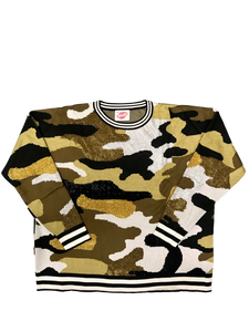 Black and Gold Camo Sweater