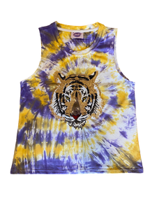 Tie dye tiger tank
