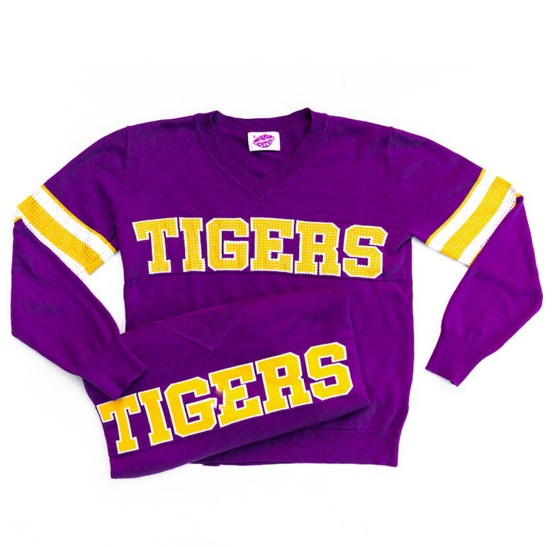 TIGERS Purple Jersey Sweater