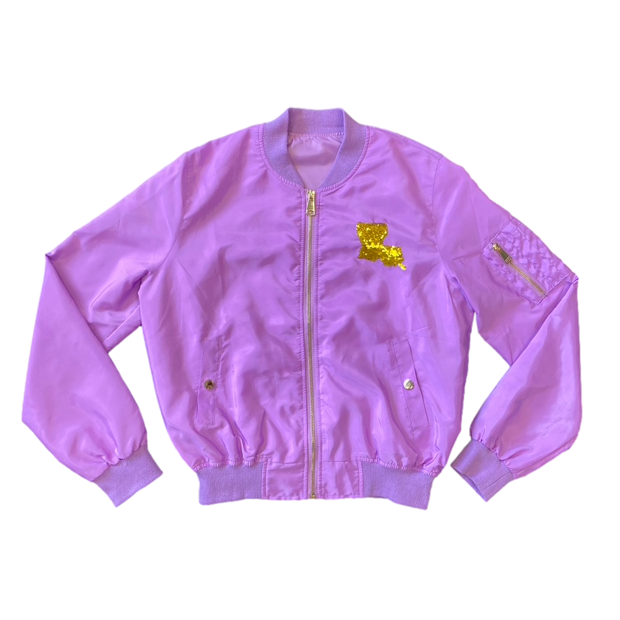 Lavender Louisiana Bomber Jacket