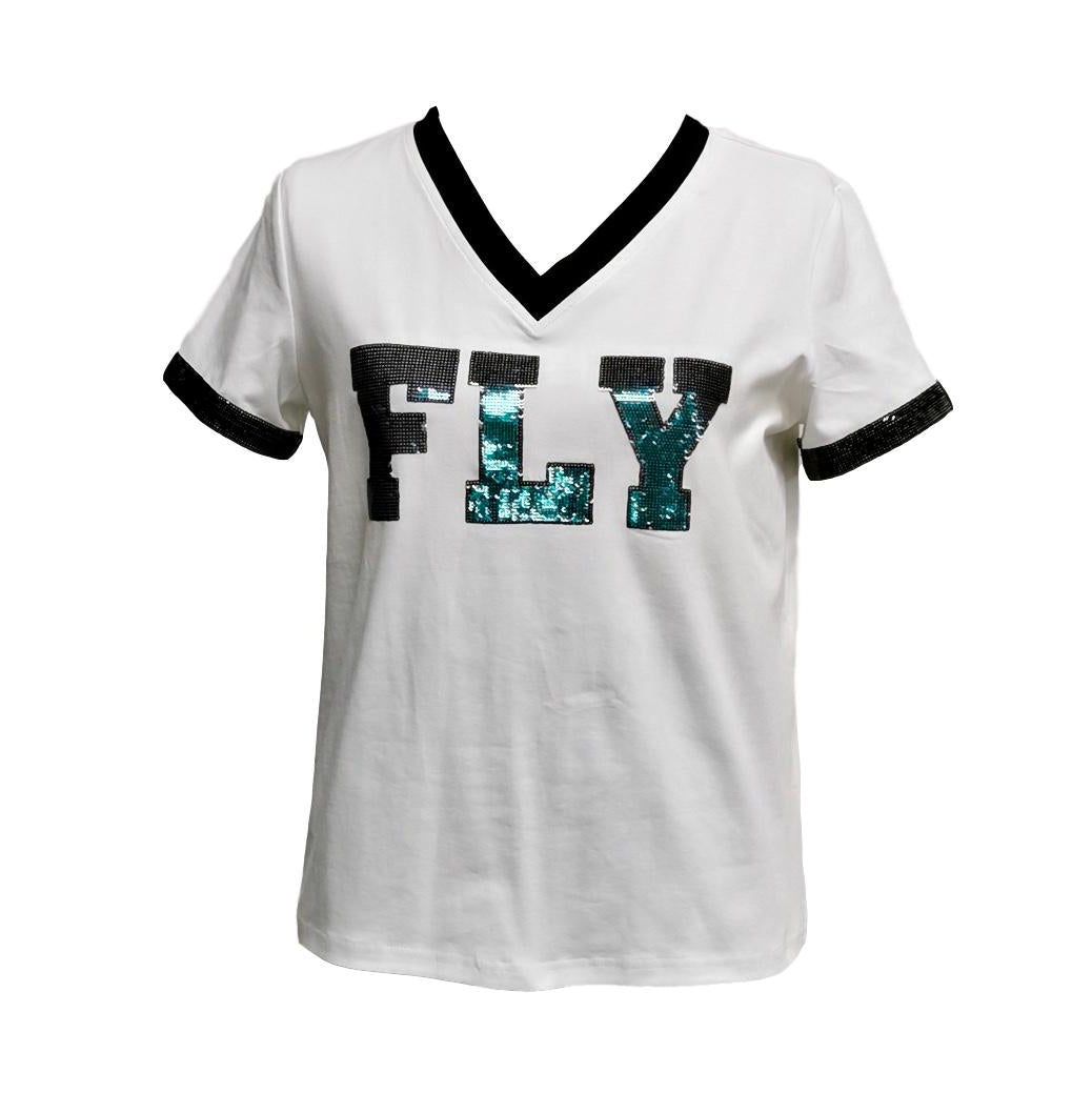 FLY White Jersey Tee