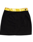 WINNING Wrap Skirt Black/Gold Sequins