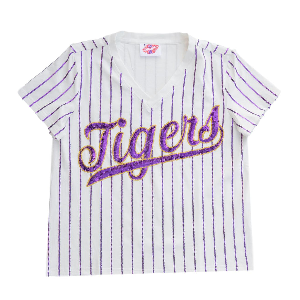 Ladies LSU Baseball Jersey Tee by Sparkle City