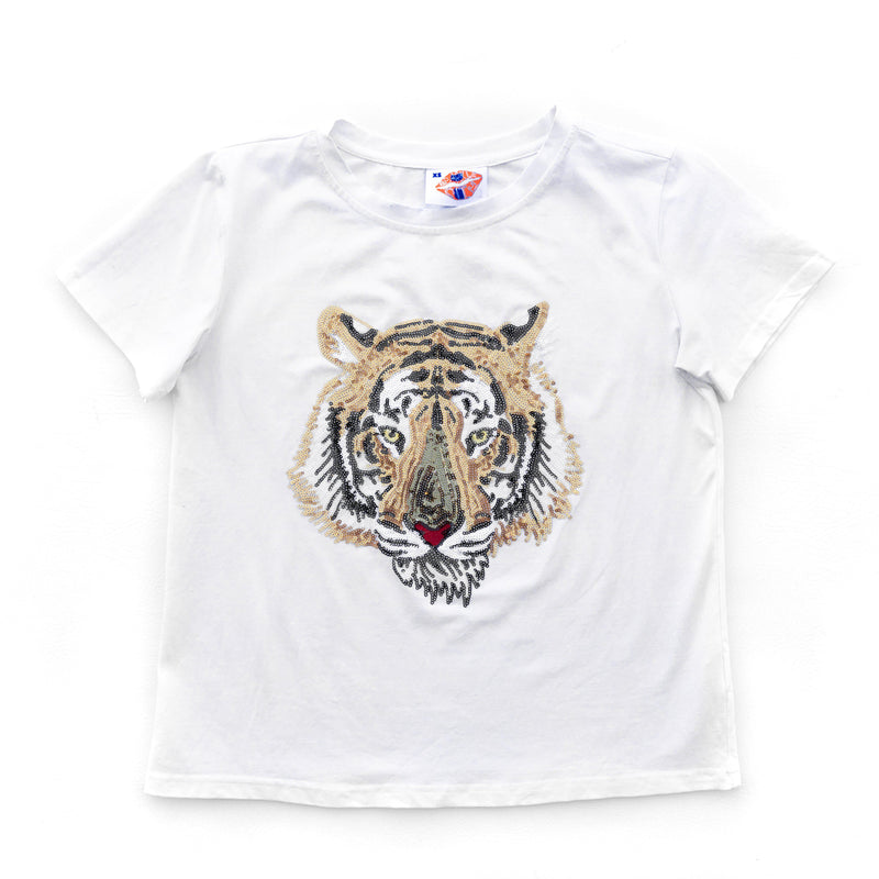 QOS White Tiger Head Tee 