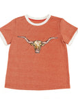 Longhorn Glitter Two Tone Tee