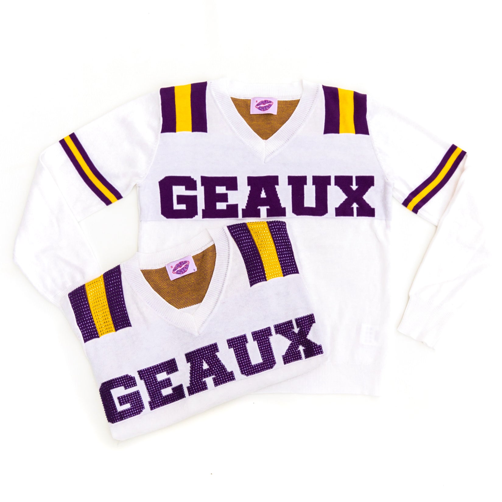 GEAUX White Jersey Sweater