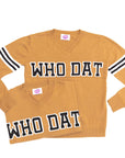 WHO DAT Camel Vintage Sweater