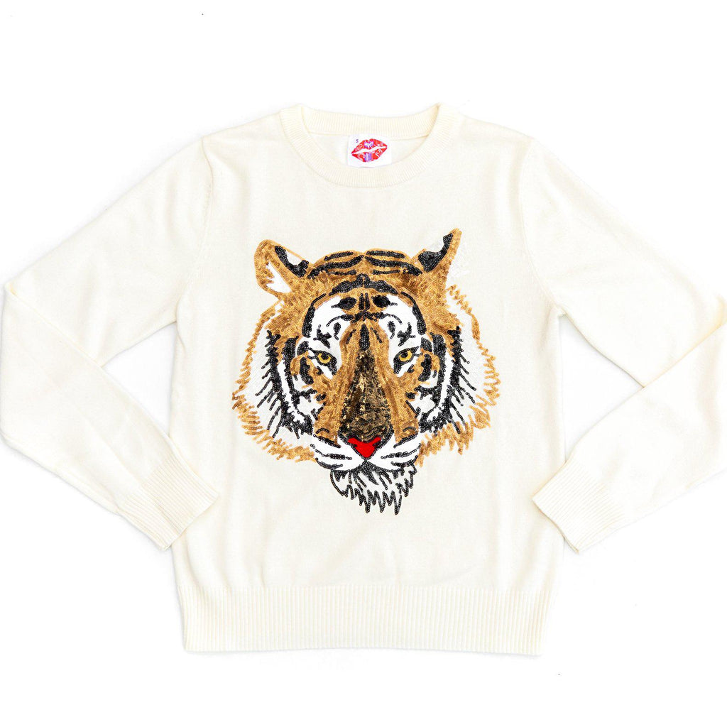 AQUA Tiger Intarsia Sweater- 100% Exclusive