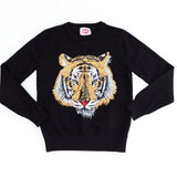 Mega Sequin Tiger Sweater Black – Sparkle City Co