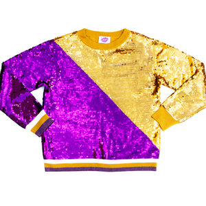 Seaux Sequin Sweater Purple/Gold