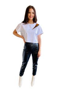 Black and Gold Lightening Bolt Crop