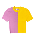 Halftime Half-n-Half Crop  | Purple & Gold