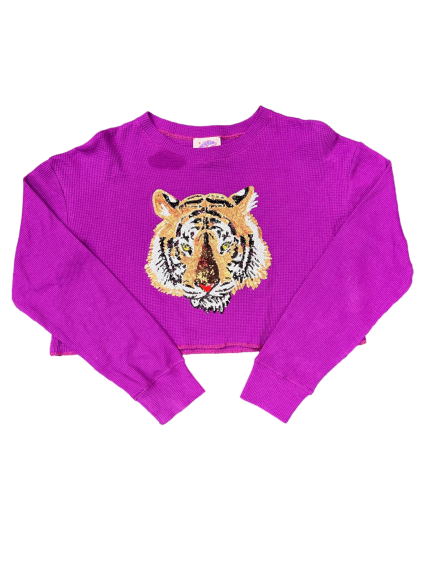 Purple Tiger Waffle Crop