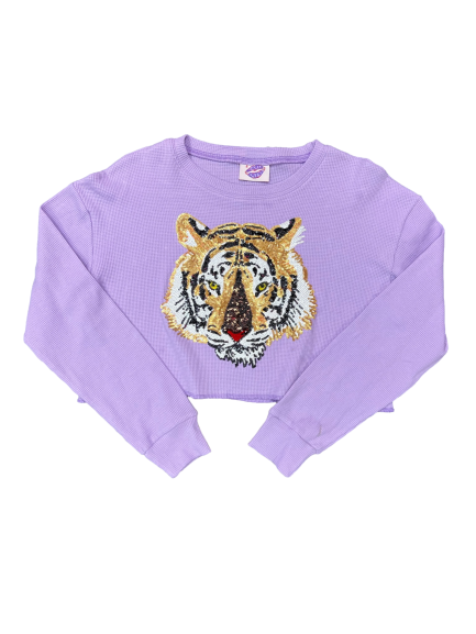 Lavender Tiger Waffle Crop