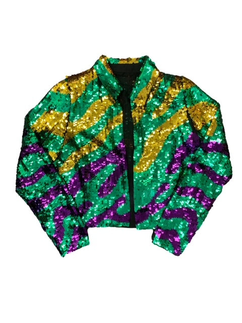 Go See The Mardi Gras Sequin Women Jacket - Kissed By MoonPie