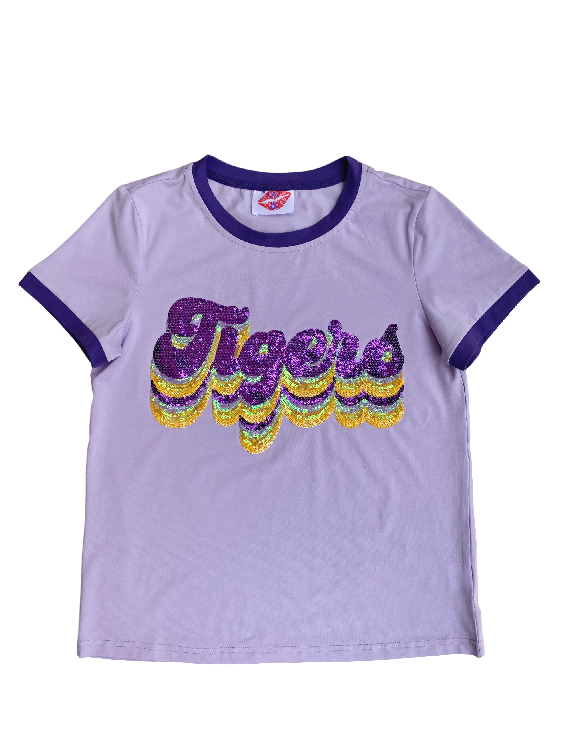 Lavender Retro Ringer Tee