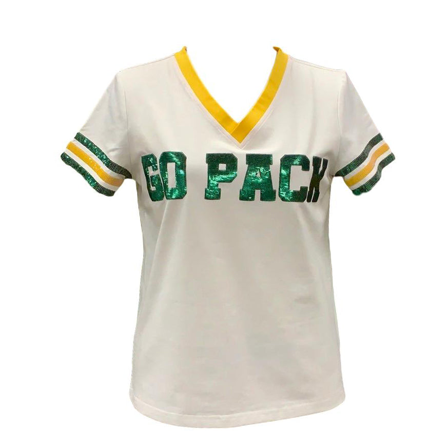 Go Pack White Color Rush Jersey Tee