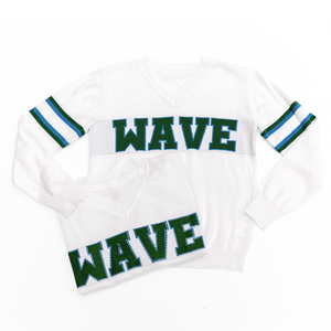 WAVE White Jersey Sweater