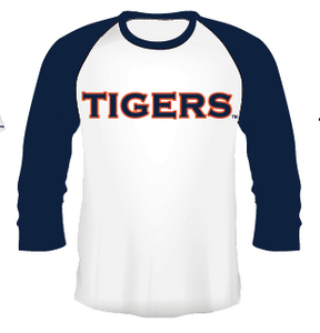 Auburn "Tigers" Navy Raglan Tee