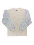 White Shimmer Sleeve Sweater