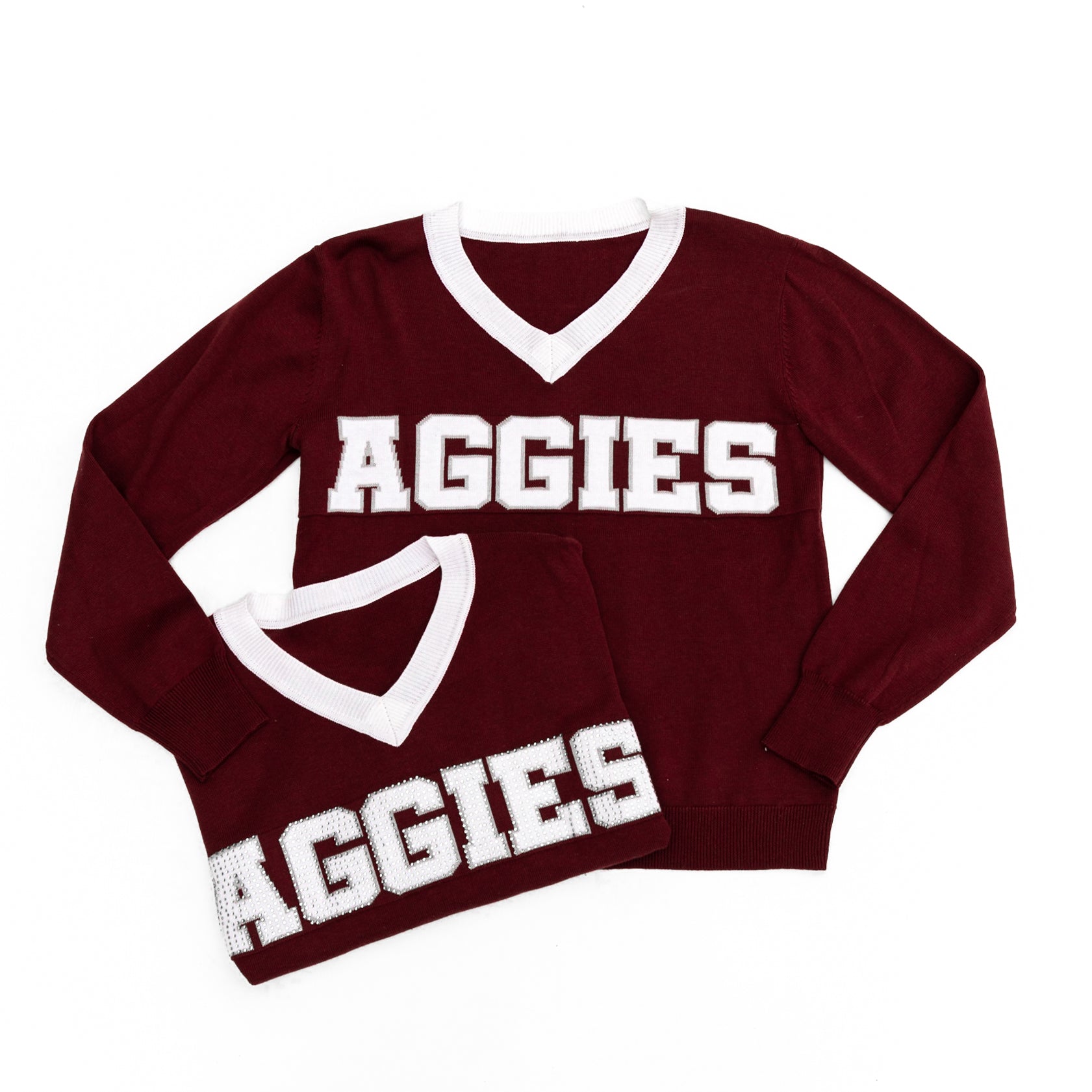 Aggies Maroon Jersey Sweater - Sparkle City Co