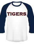 Auburn "Tigers" Navy Raglan Tee - Sparkle City Co