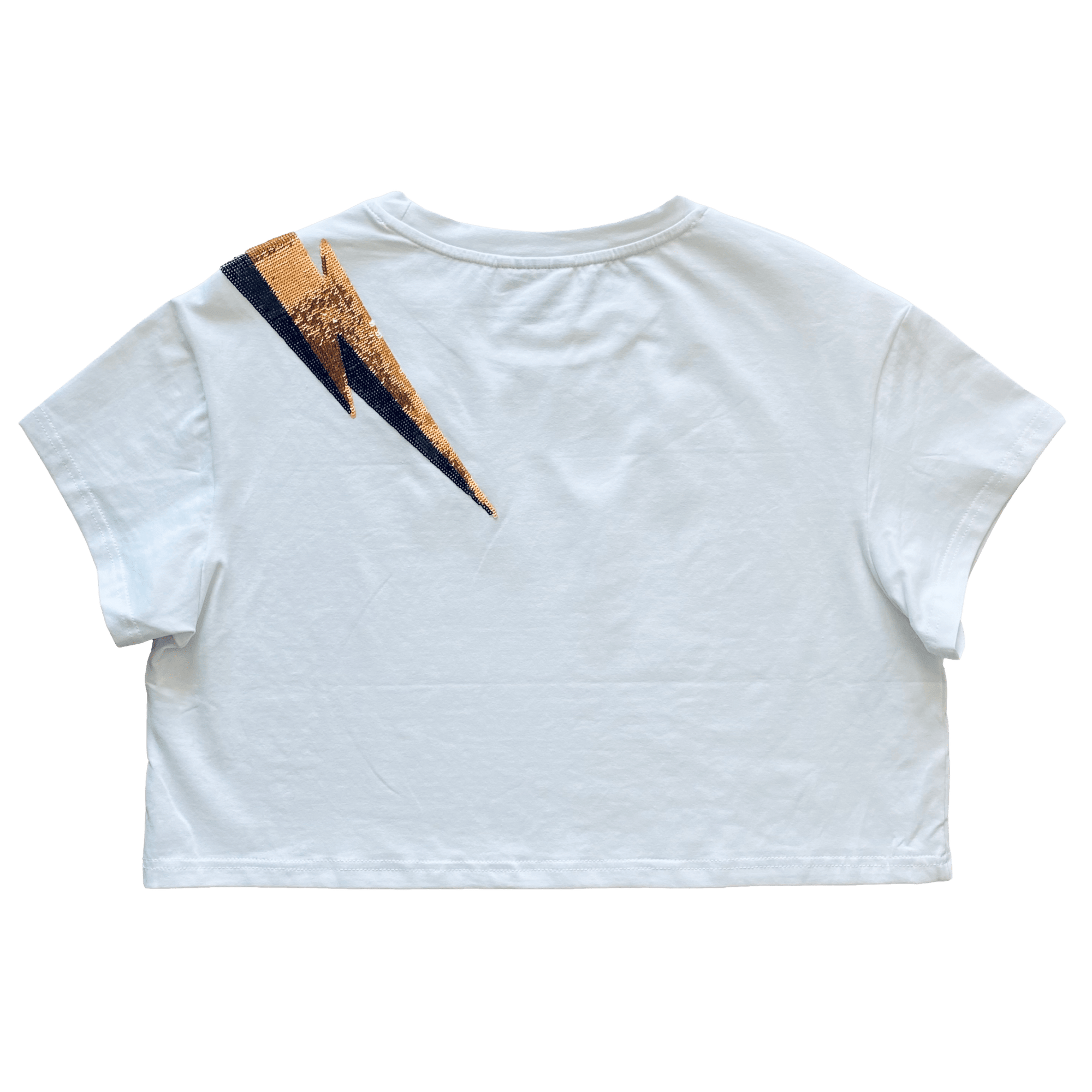 Black and Gold Lightening Bolt Crop - Sparkle City Co