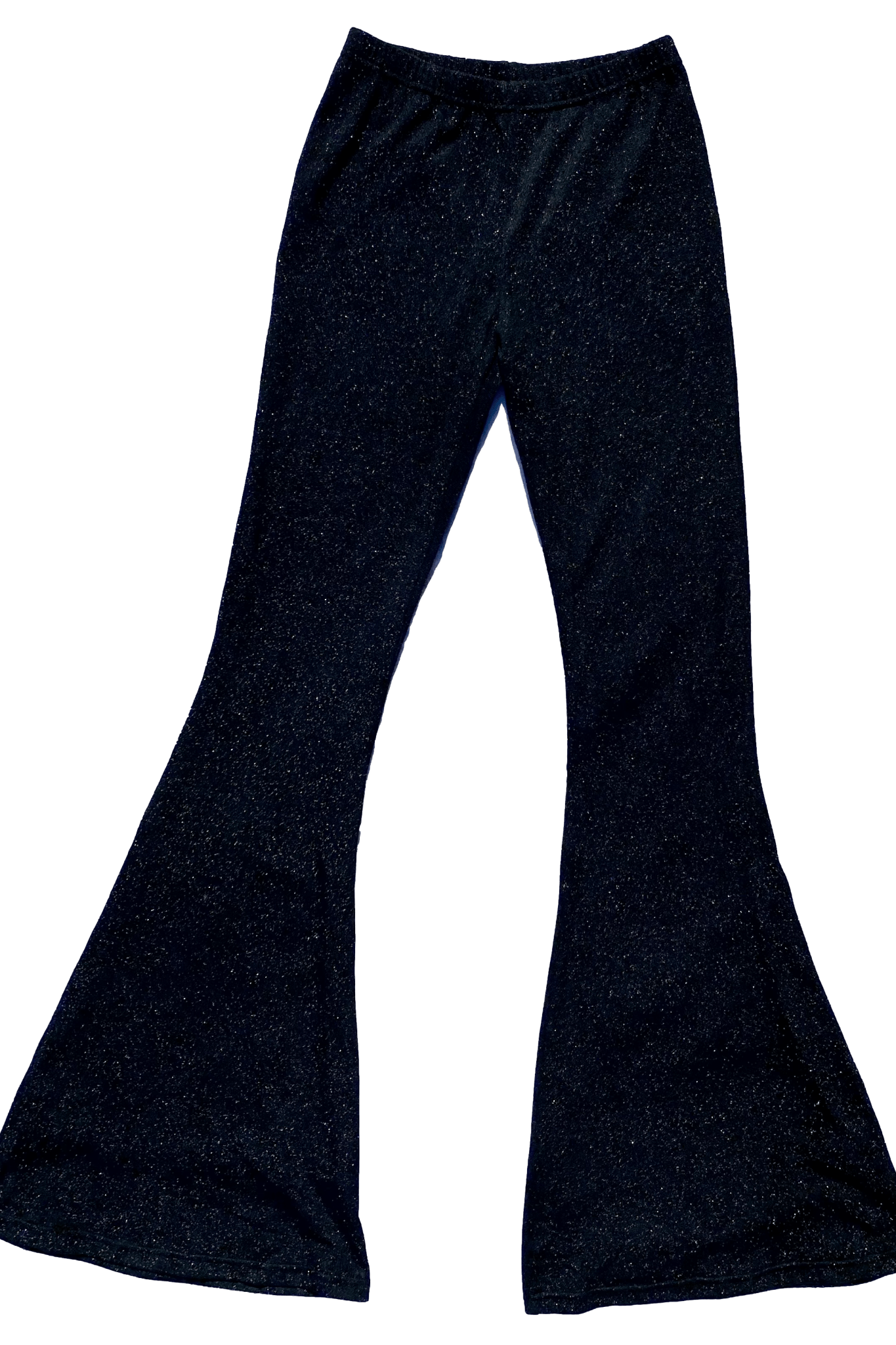 Black Glitter Flare Pants - Sparkle City Co