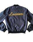 Black Louisiana Bomber Jacket - Sparkle City Co