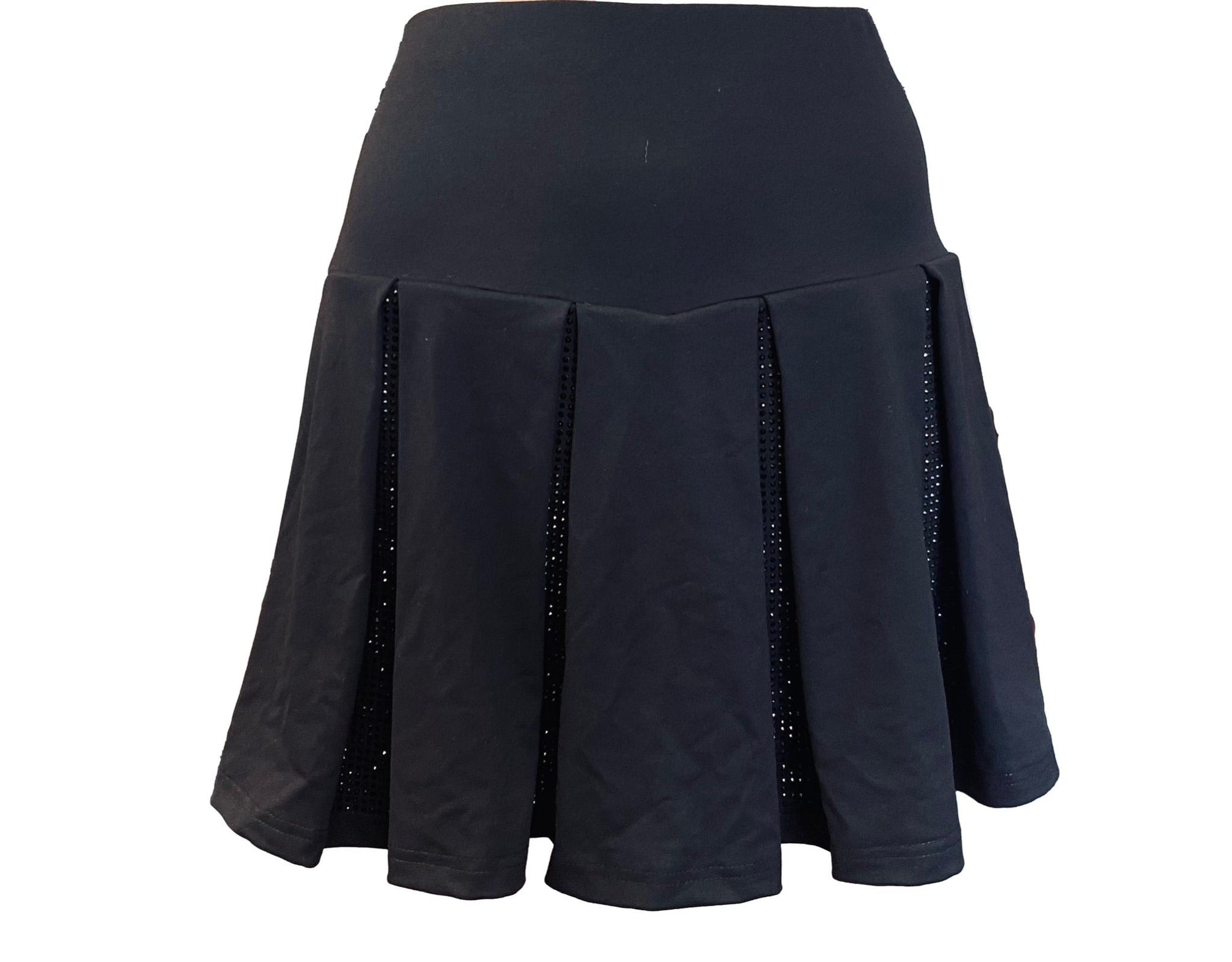 Black With Black Rhinestone Pleated Skort - Sparkle City Co