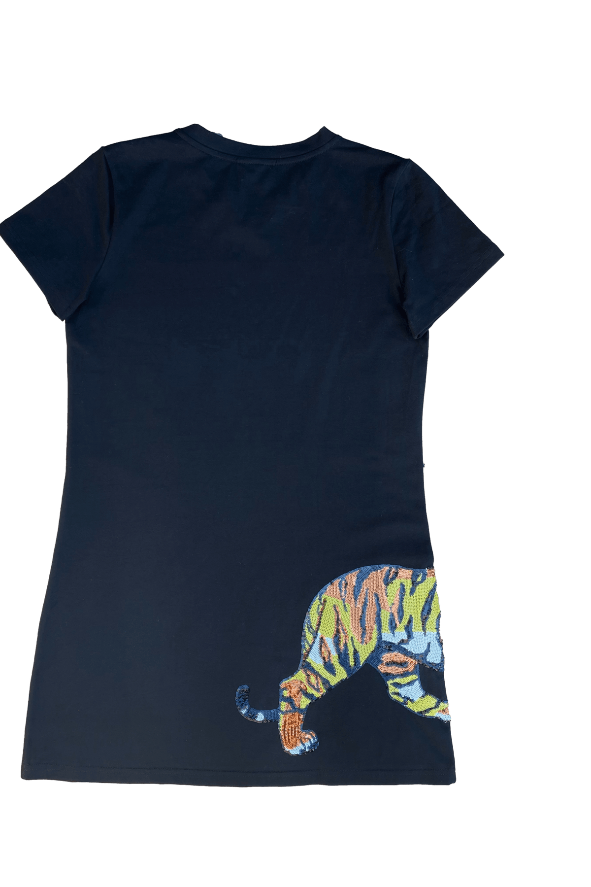 Black Wrap Around Tiger Dress - Sparkle City Co
