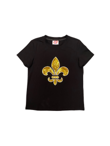 Black Fleur De Lis Tee