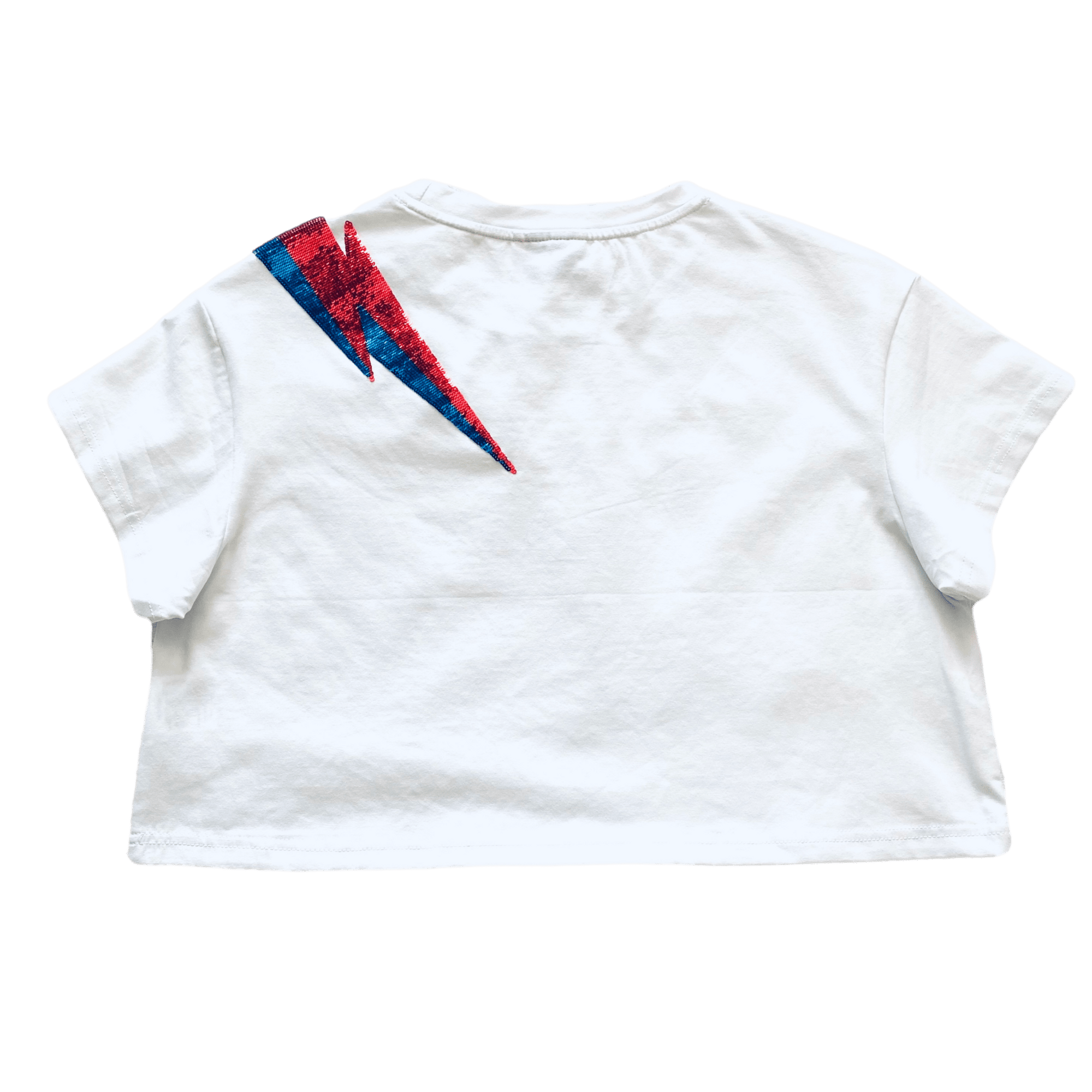 Blue and Red lightening bolt crop - Sparkle City Co