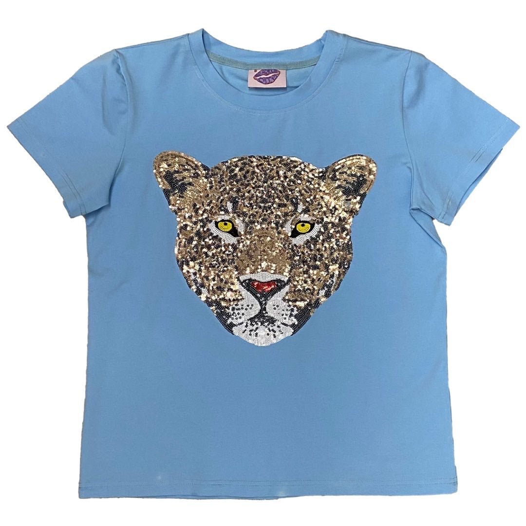 Blue Jaguar Head Tee - Sparkle City Co