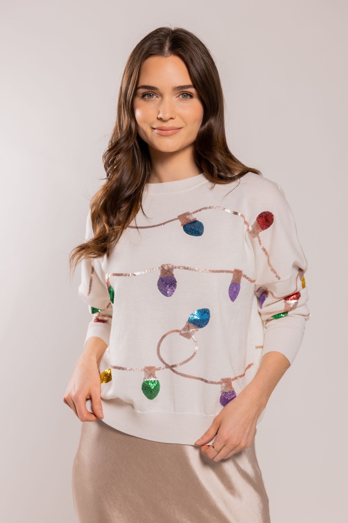 Christmas Lights Sweater - Sparkle City Co