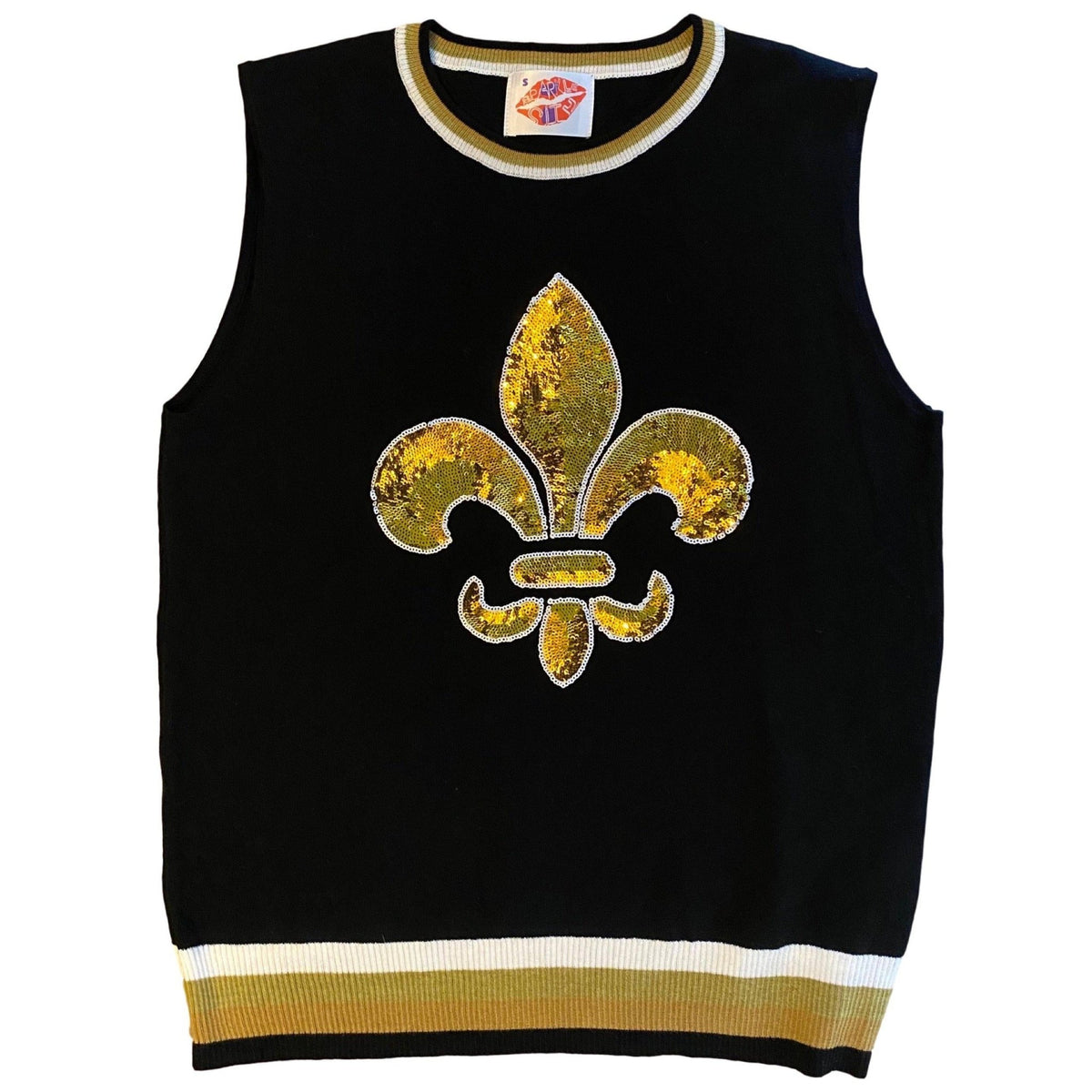 Fleur De Lis Thin Knit Sweater Tank - Sparkle City Co