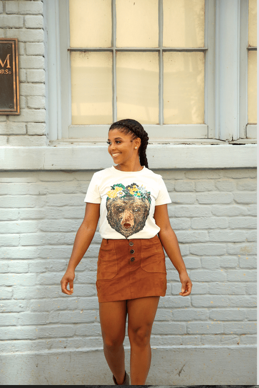 Flower Crown Bear Head Tee - Sparkle City Co