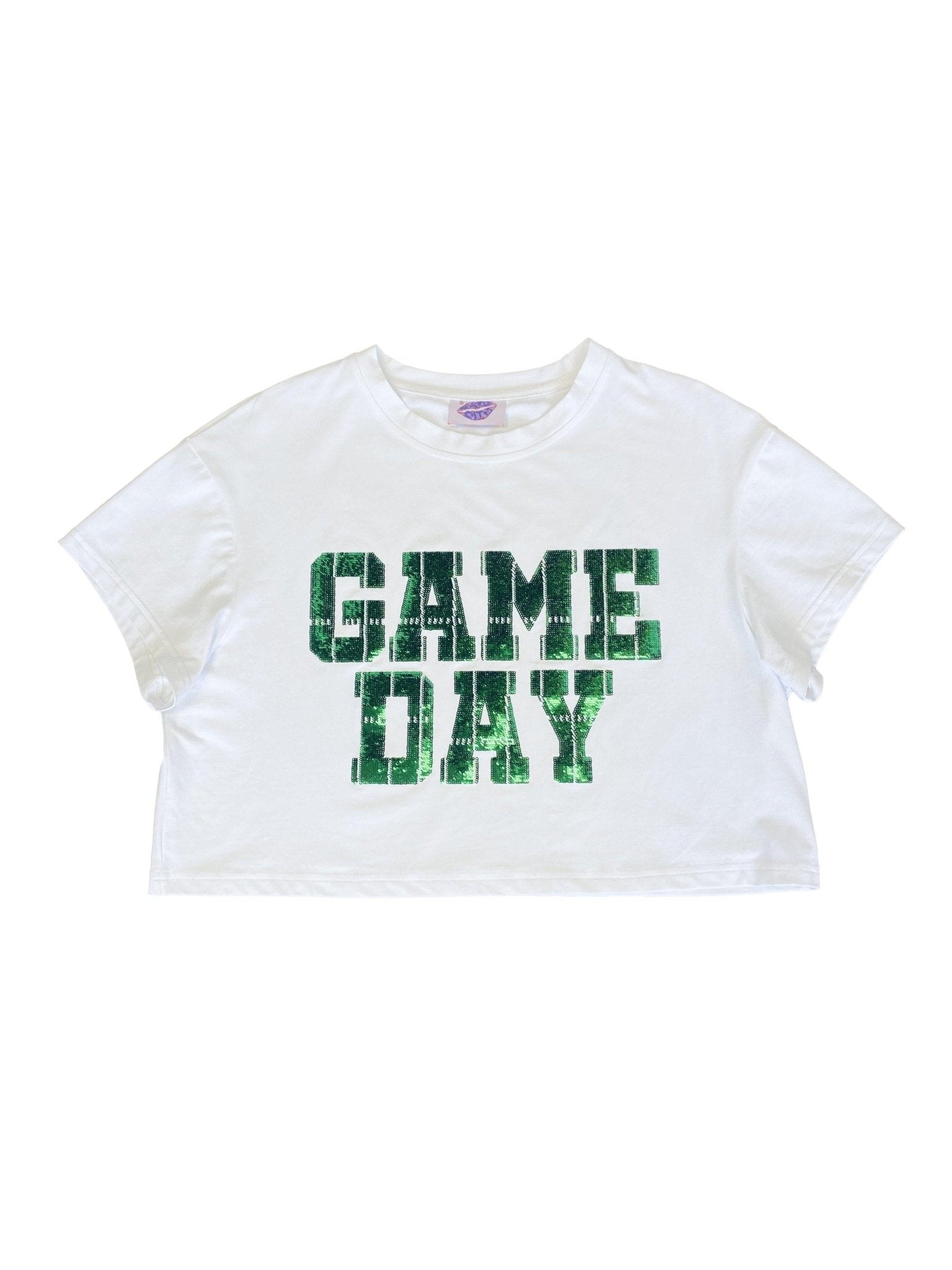 Game Day Crop Tee Shirt and Regular Fit Tee - Sparkle City Co