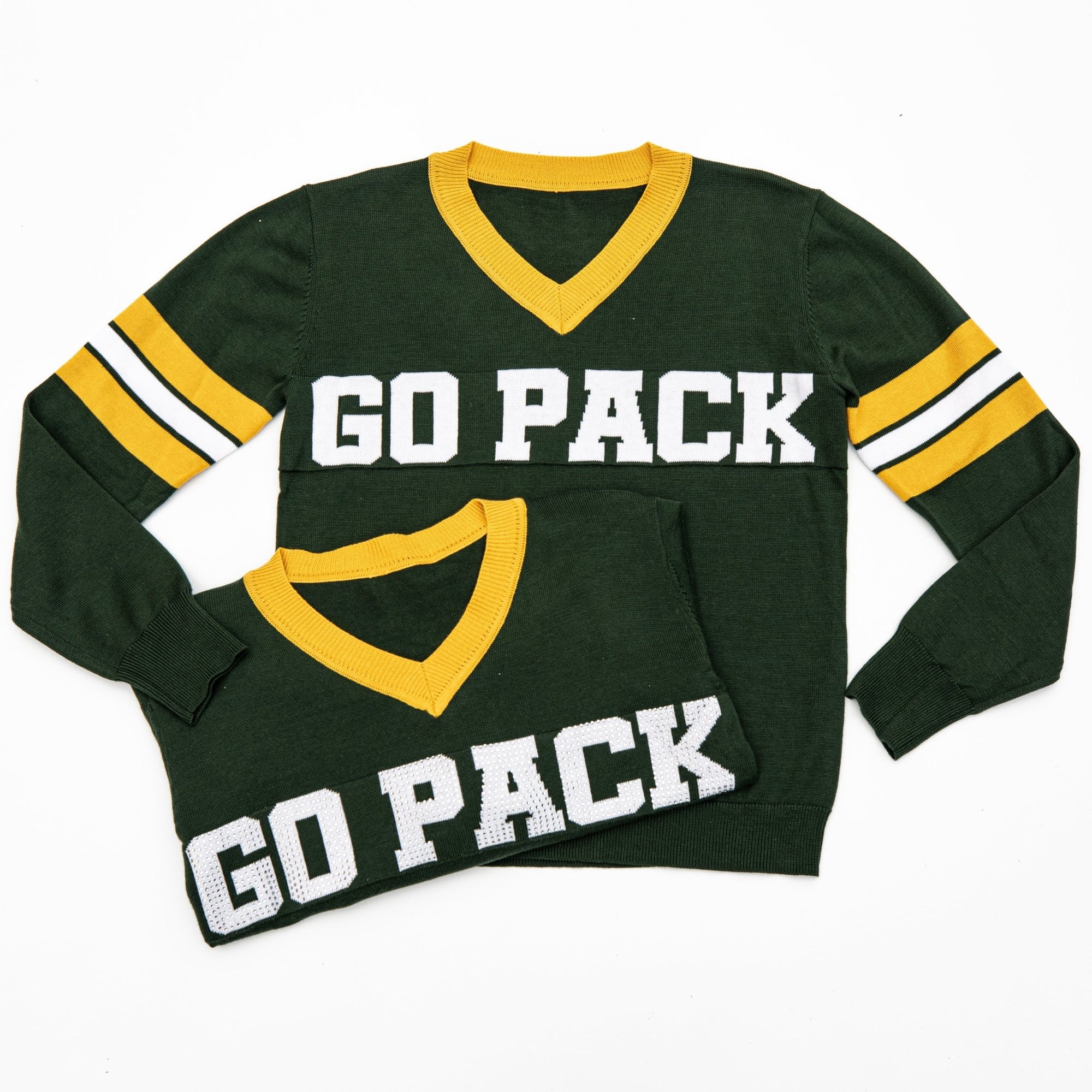 Go Pack Green Jersey Sweater - Sparkle City Co
